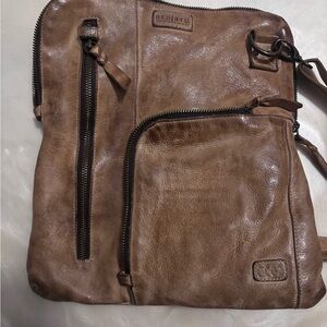 BED|STU Tan Leather Messenger Bag